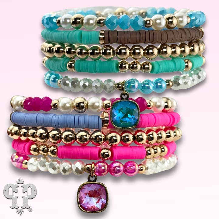 Blandat pärlarmband med fem strängar för wholesale av Pink Panache Brands