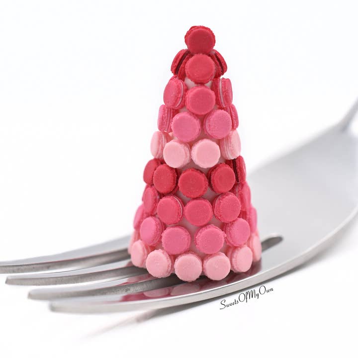 Miniature Macaron Tower - Mixed Valentines Colours for wholesale by Sweetsofmyown