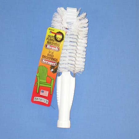 CEPILLO PARA LAVAR MUEBLES DE EXTERIOR CON RASPADOR PARA DEJAR CAER PÁJAROS para venta al por mayor de Brushtech