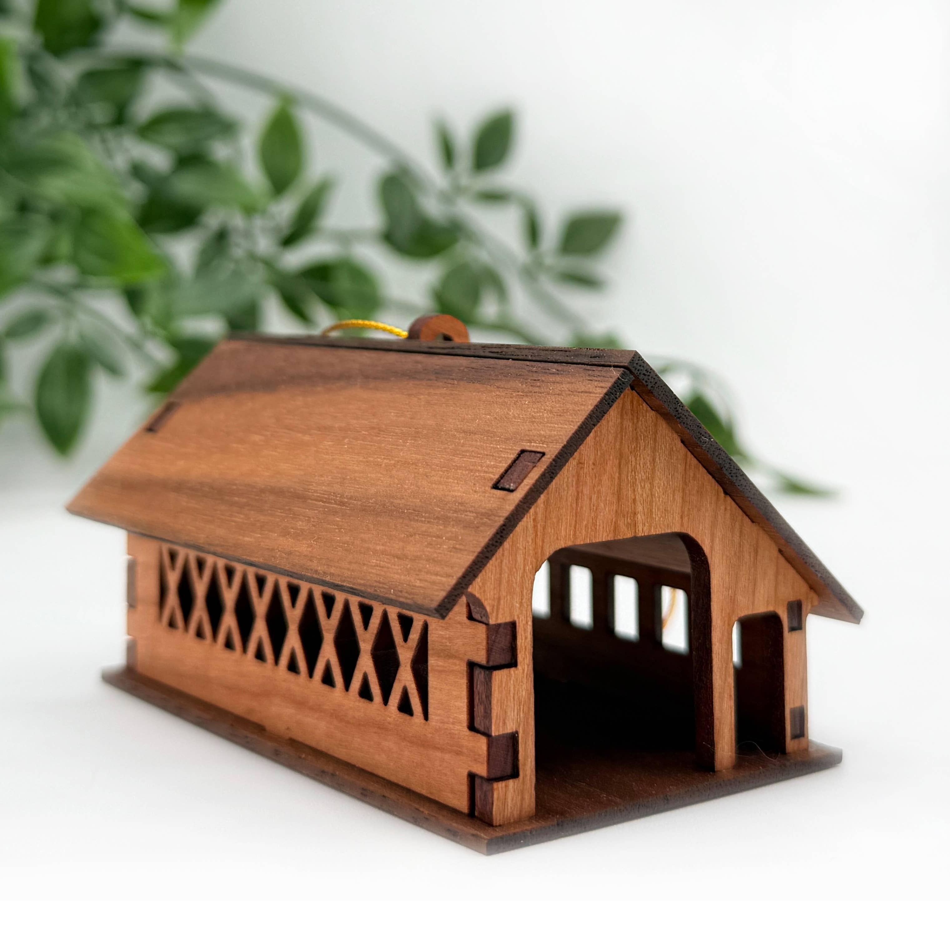 Made and Assembled - Wholesale Ornament - Covered Bridge Ornament - Heritage2