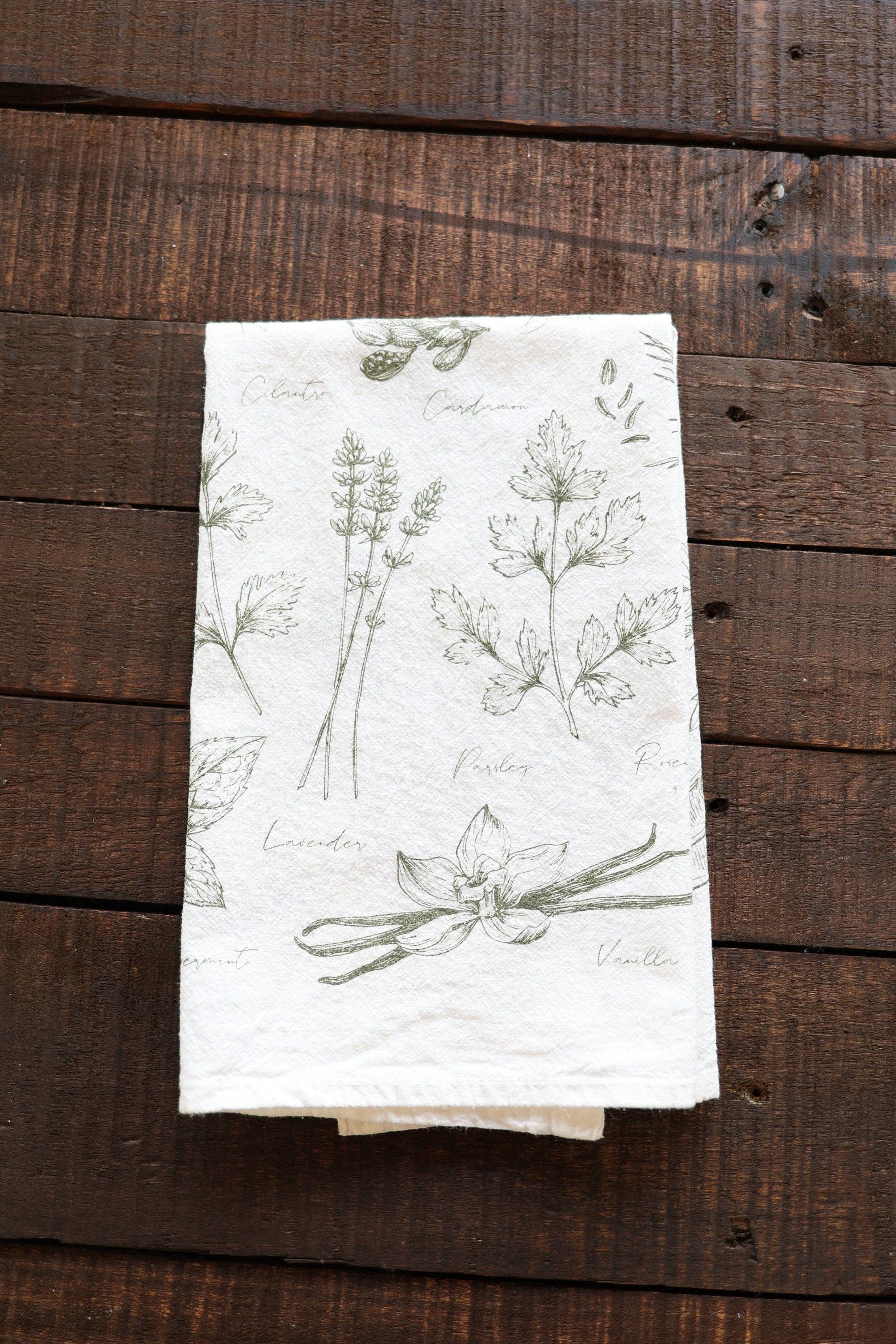 Highland Ridge  |  Handmade Home Decor - Wholesale Tea Towel - Kitchen Herbs Tea Towel8