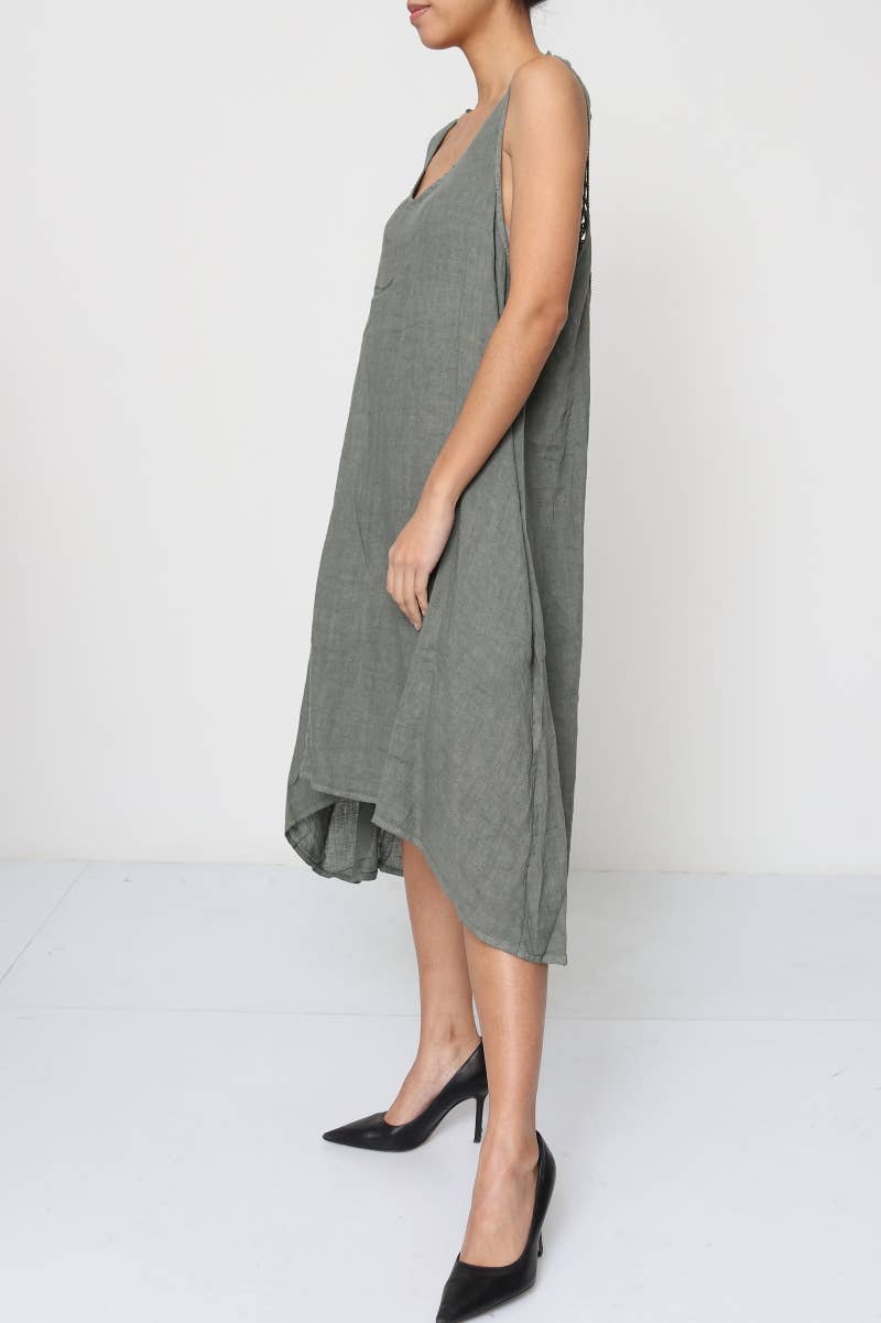 LÉA & LUC – wholesale Dress – Women's – Sleeveless long dresses in 100% Linen REF. 49087