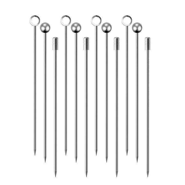 Cocktail Picks 12 pc Metal - 4.25" for wholesale by Oggi