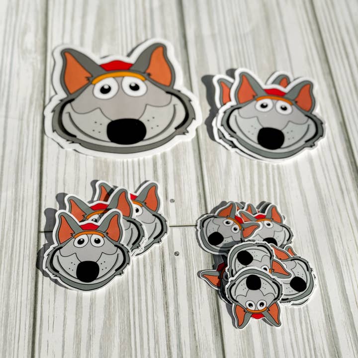 KC Wolf Stickers - 4 Sizes for wholesale by Sadie Made Things