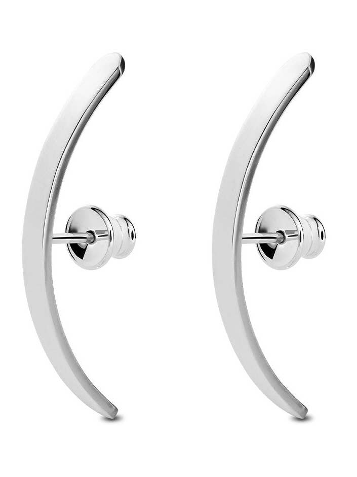 Steezy Earrings Silver for wholesale by NO MORE ACCESSORIES