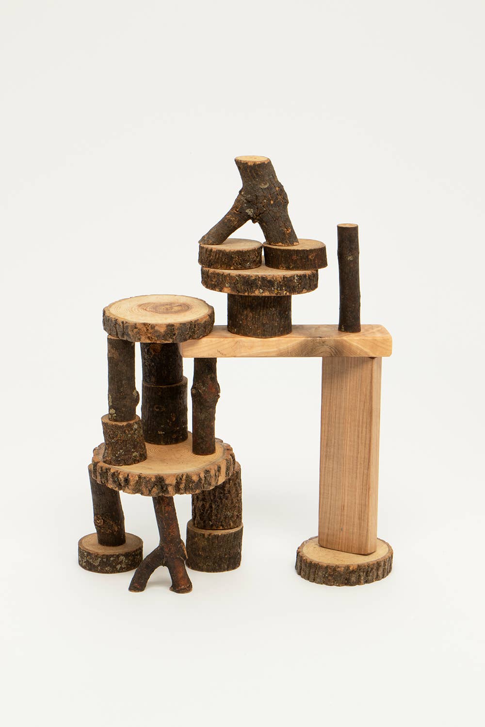 Tree Blocks - Vente Cubes de jeu – enfant et bébé - Blocs d'arbres aboyés classiques - 21 pcs2