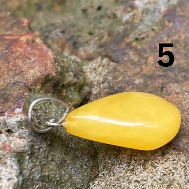 Small Milky Amber pendant for wholesale by Amber House