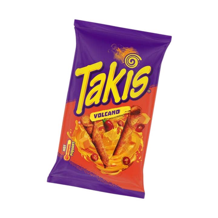 SureShot - Vente Chips - Takis Volcano - Chips saveur piment fort et fromage - Pack de 18 x 100 g