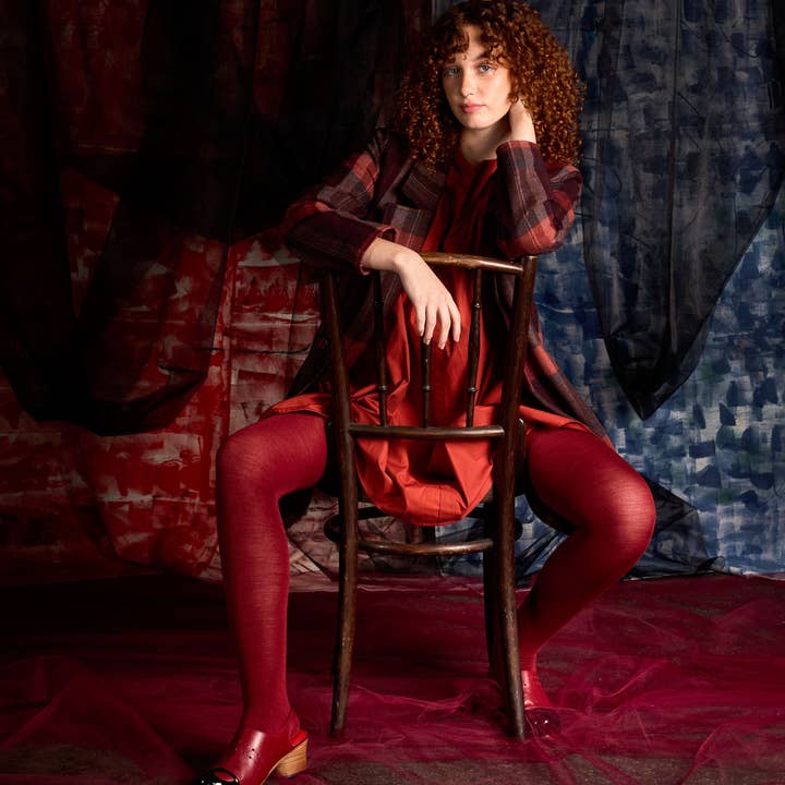 Luxe Tights in Merino Wool - Henna and other Purchase Wholesale boiled wool fabric. Free Returns & Net 60 Terms on Faire trending on Faire.