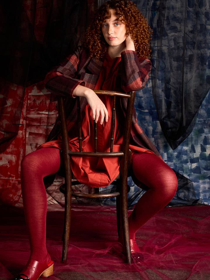 Tightology - Wholesale Tights – Women's - Luxe Tights in Merino Wool - Henna0