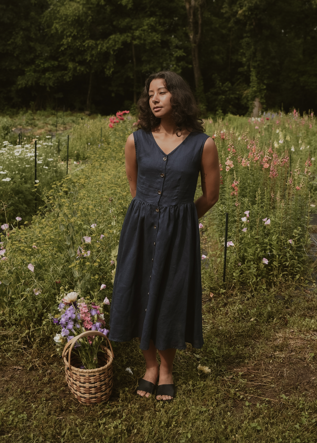 fern+daisy - Wholesale Dress - Women's - Gaston Linen Dress0