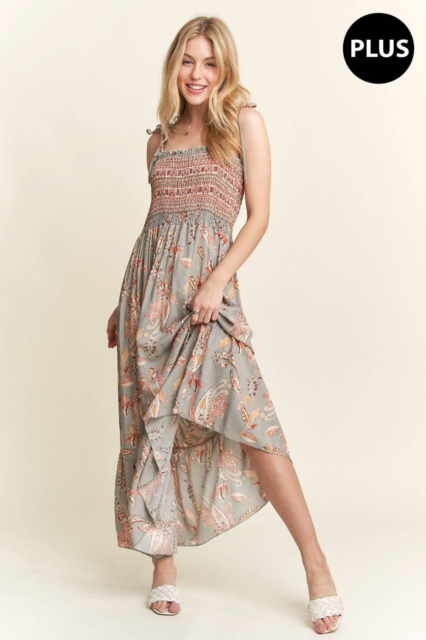 ADORA LA - Wholesale Dress - Women's - D7501MMX - TIE SHOULDER MAXI DRESS11