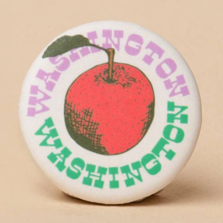 Washington Apple Button for wholesale by Tender Loving Empire