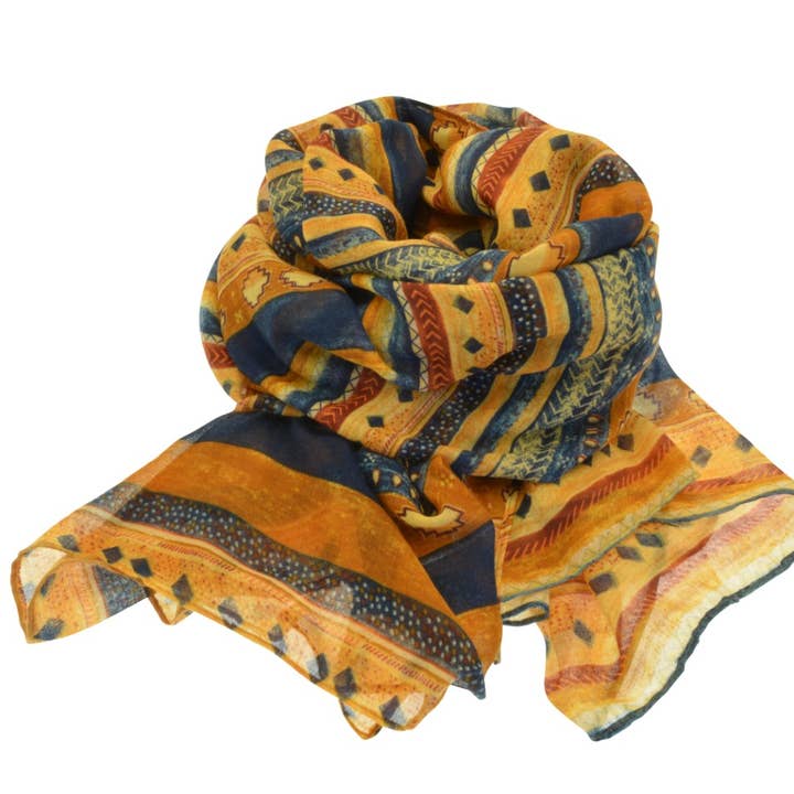 Sciarpa Azteca Dorata per la vendita all'ingrosso da parte di Miss Milly Limited