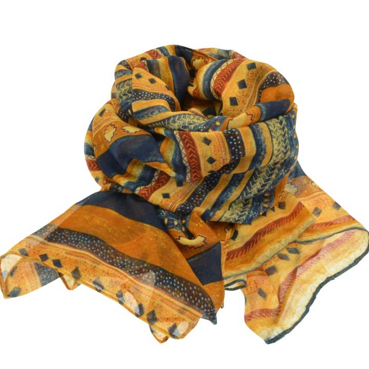 Sciarpa Azteca Dorata per la vendita all'ingrosso da parte di Miss Milly Limited