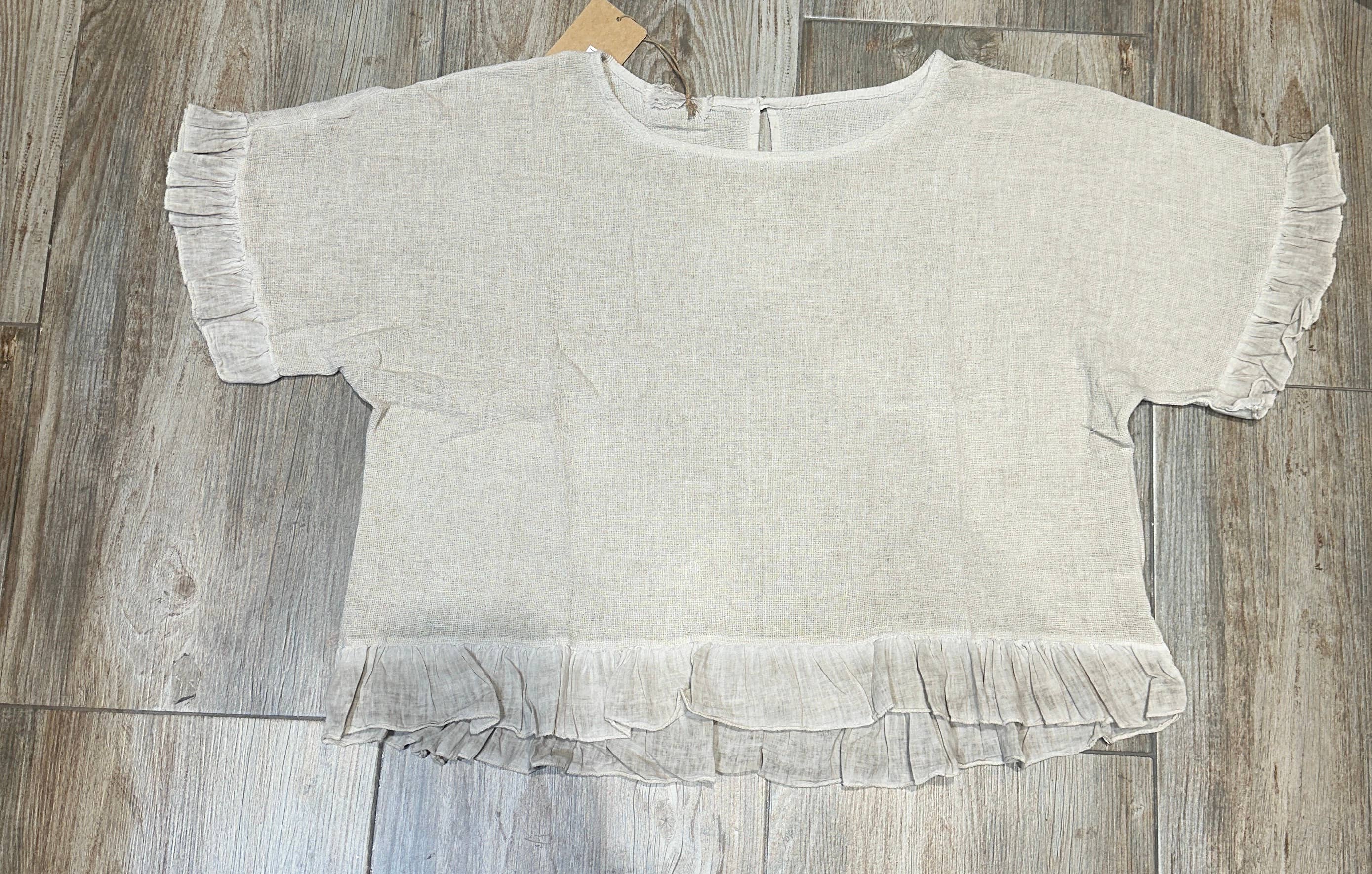 LÉA & LUC - Wholesale Blouse - Women's - Plain blouse in 50% Linen and 50% Cotton REF. 874732