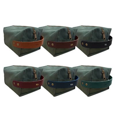 Northwind – Großhandel Kosmetiktasche – Unisex – Dopp Kit aus Canvas und Leder - Vollnarbenleder - hergestellt in den USA4