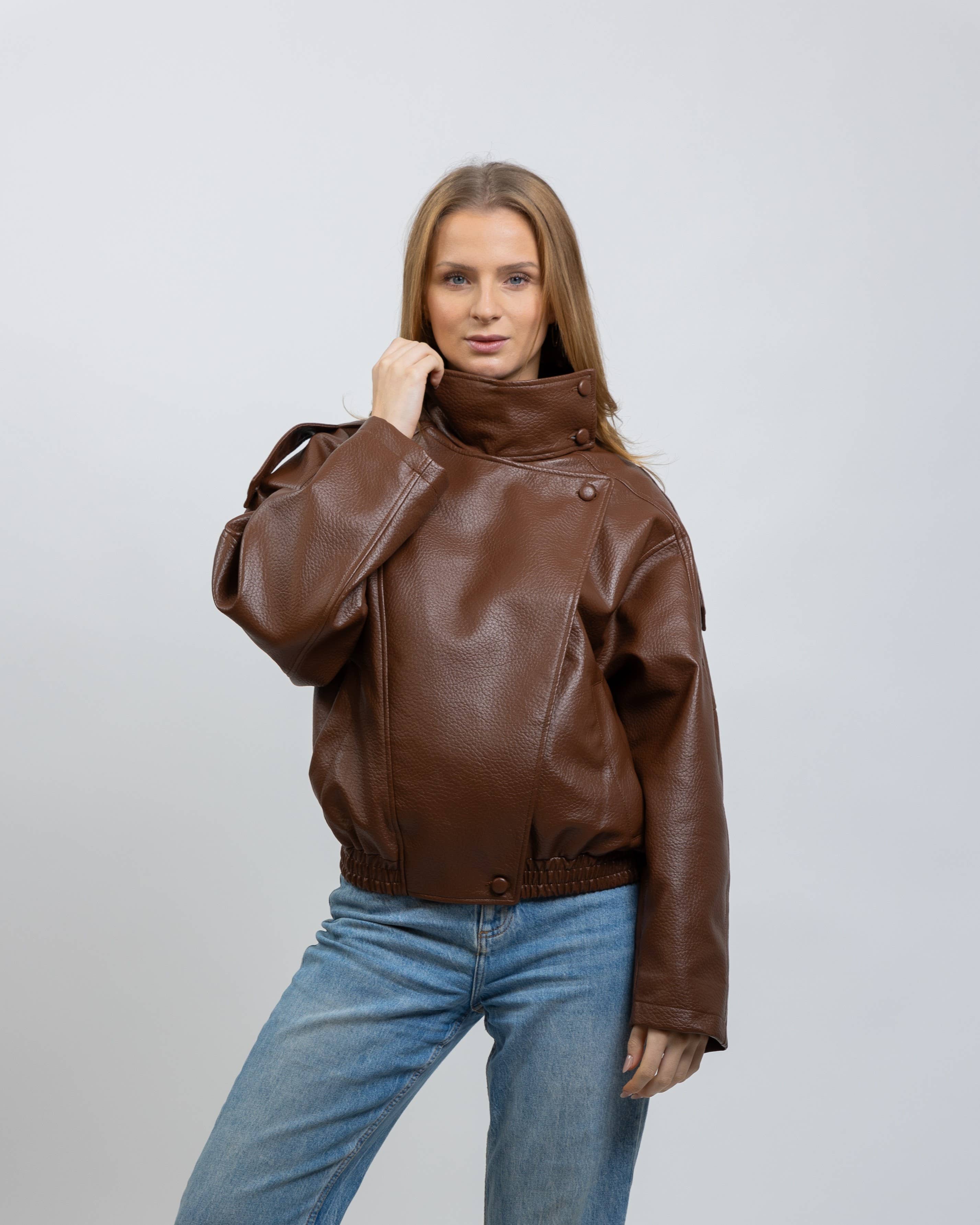 KZELL PARIS - Wholesale Leather Jacket - Women's - FAUX LEATHER BIKER JACKET10