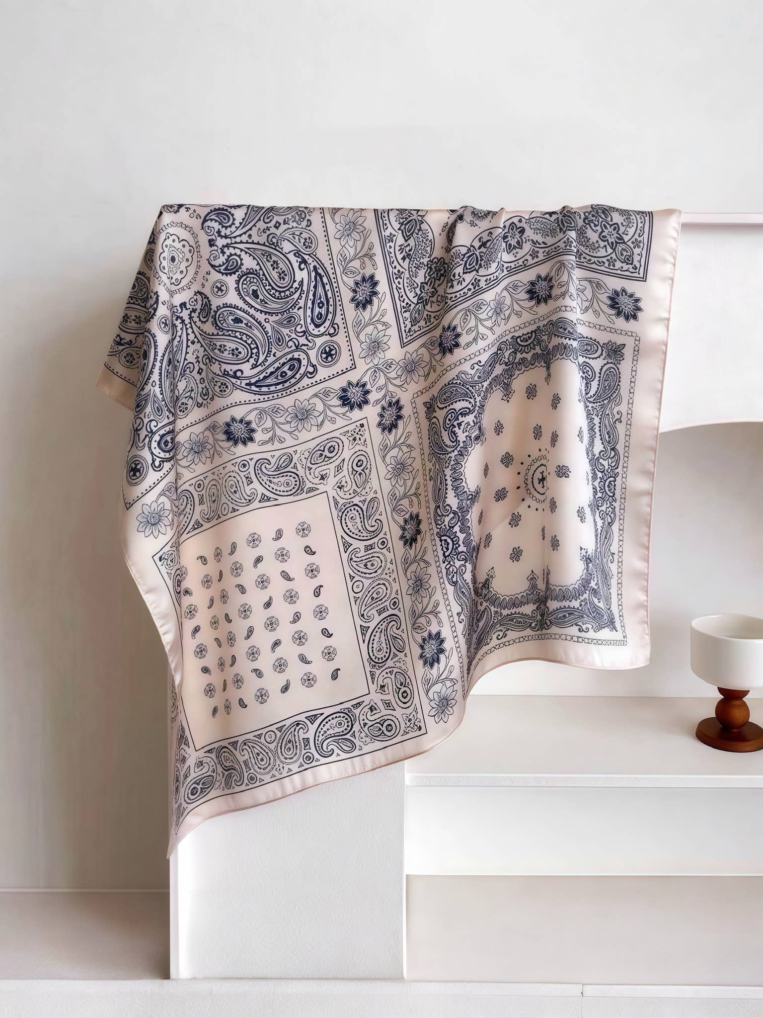 Blue Silk square scarf FL11 for wholesale on Faire1