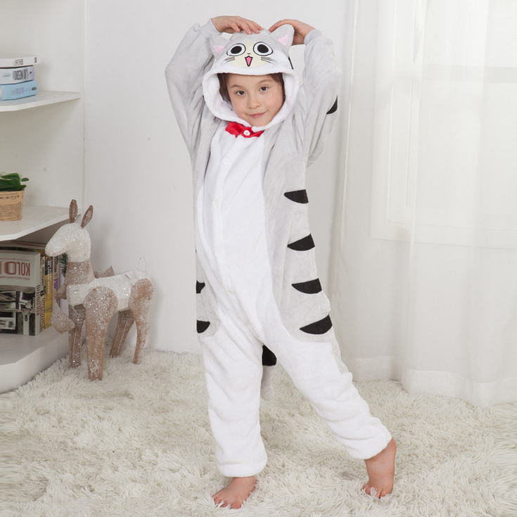 Jammies For Parties - Wholesale Onesie - Kids - Kids Unisex Animal Onesies - Cat1