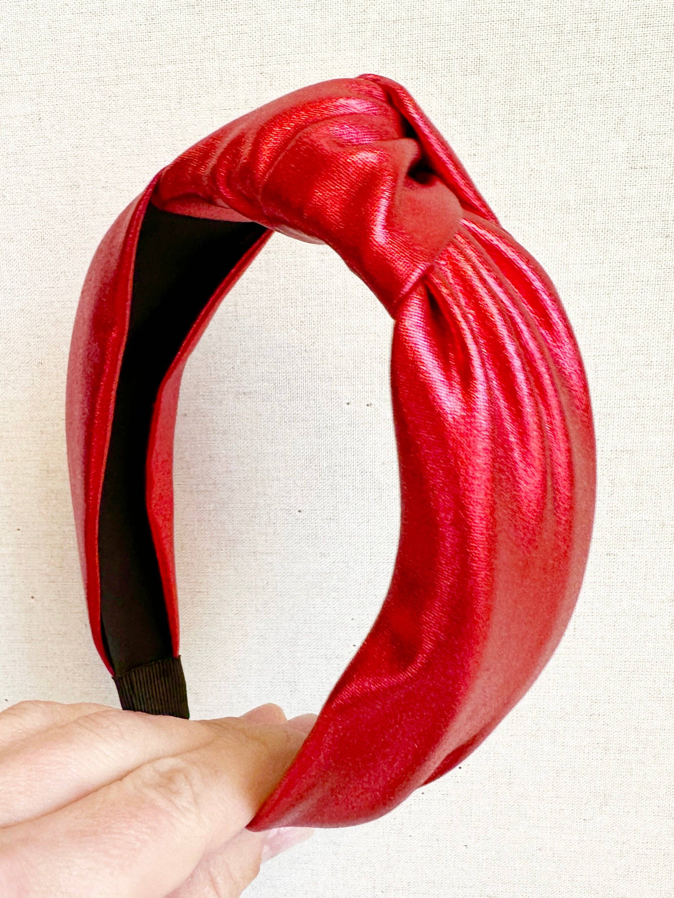 Sandy + Rizzo - Wholesale Fashion Headband - Women's - Red Metallic Headband4
