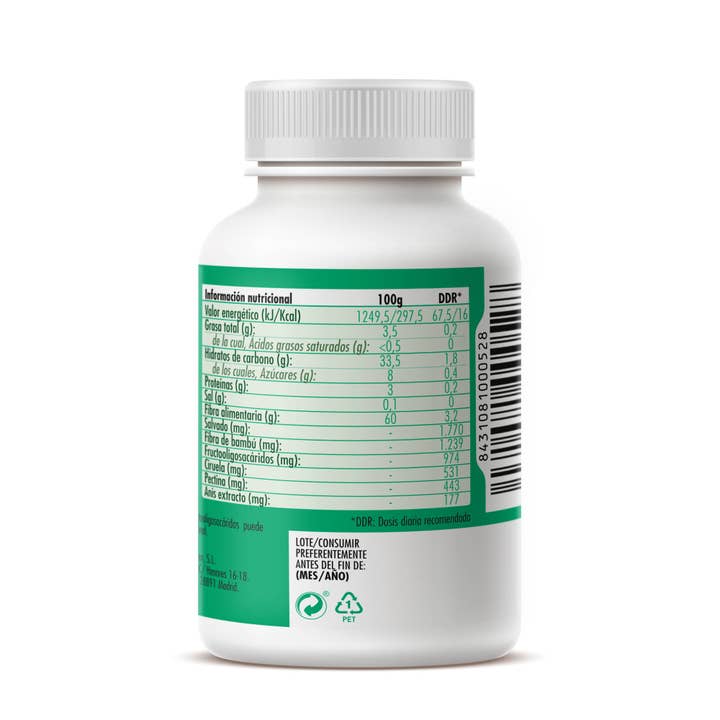 Pridahofarma - Venta al por mayor Suplementos/vitaminas para beber - GHF Fibra con Pectina y Ciruela 125 comprimidos 600 mg