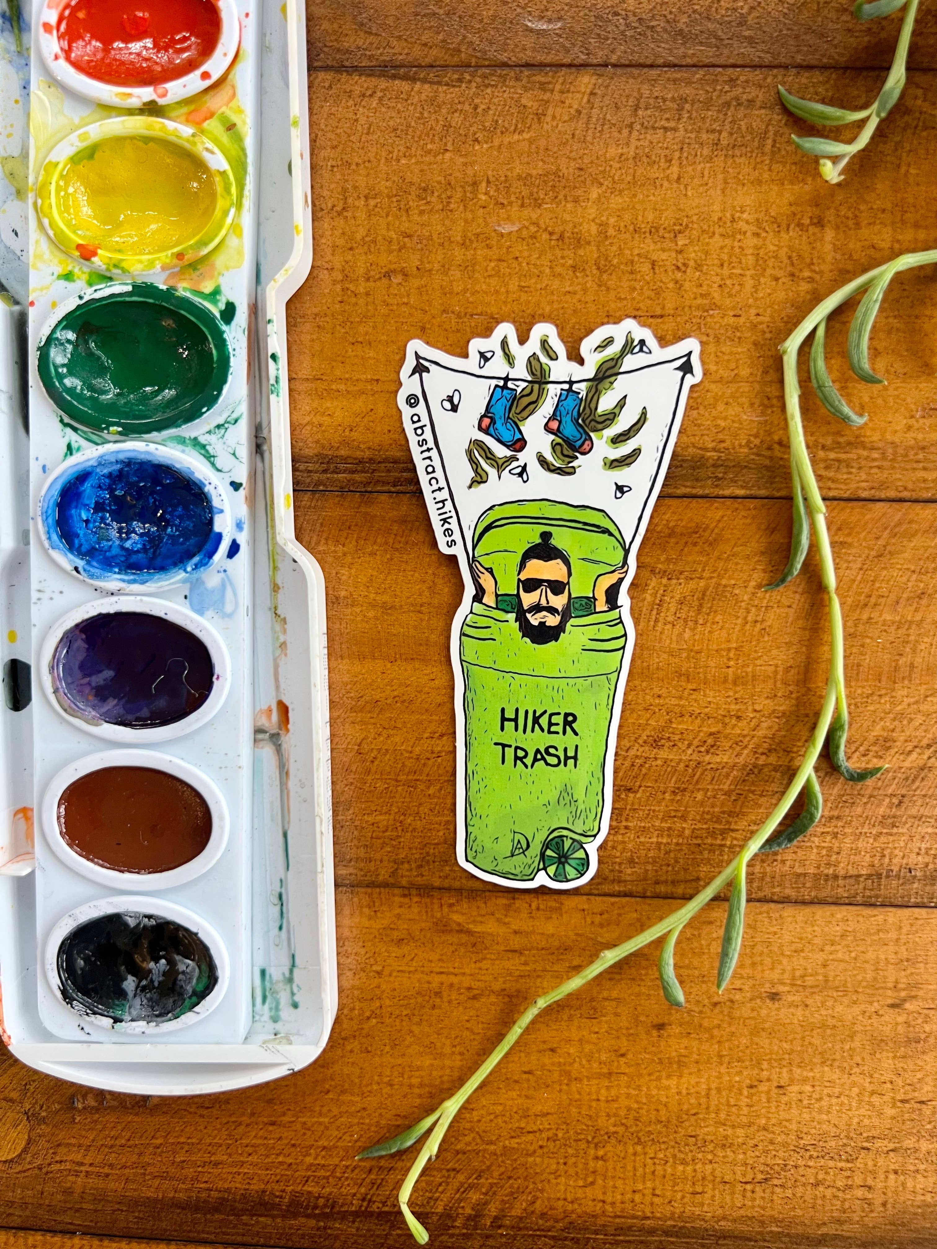 Abstract Hikes - Wholesale Sticker - Hiking Sticker: "Hiker Trash Man"3