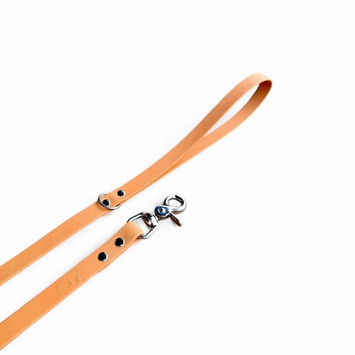 Correia fixa waterproof YORK Peaches – Couro vegano Biothane® por atacado de L&Z Dogwear