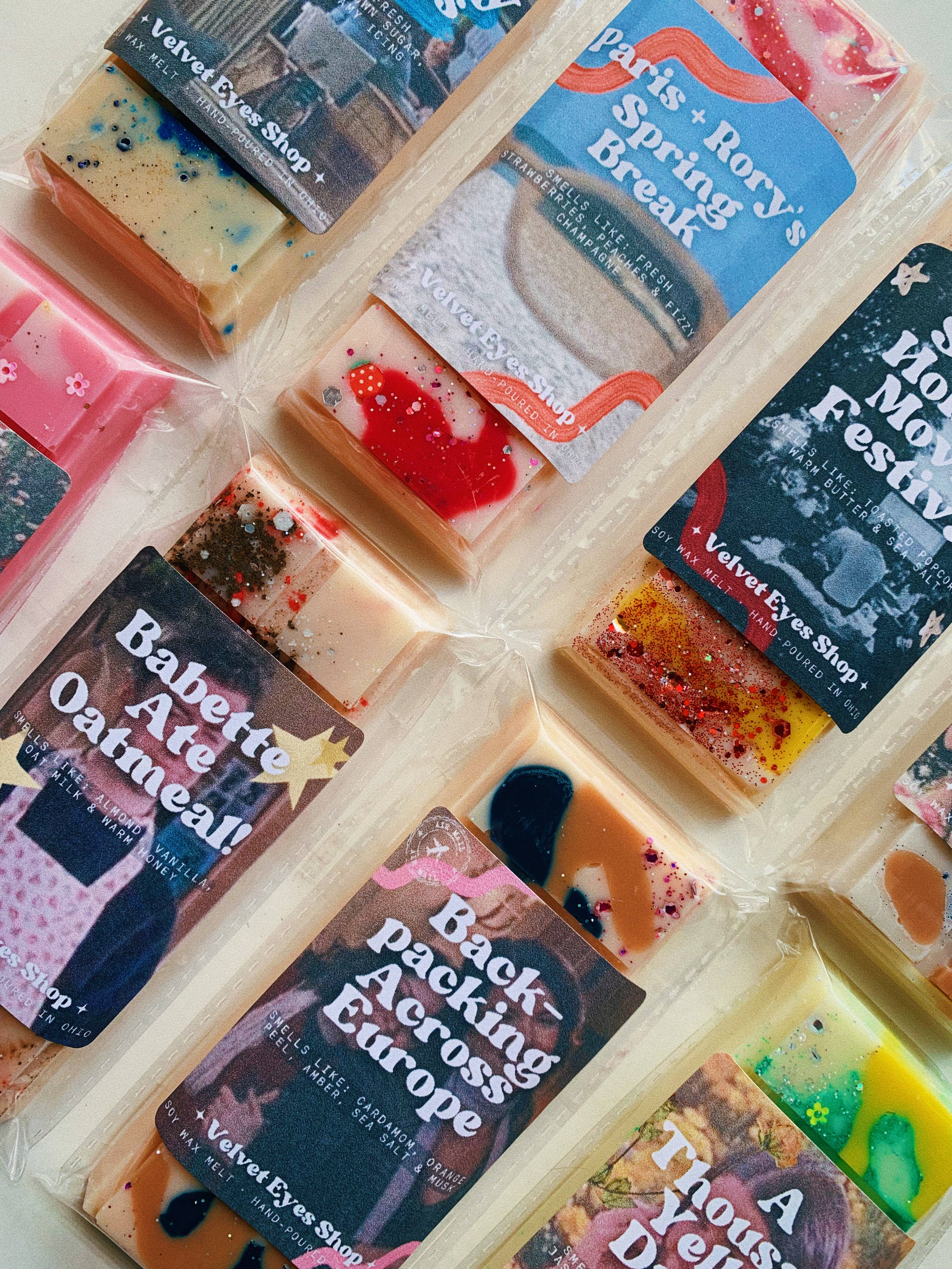 Velvet Eyes Shop - Wholesale Wax Melt - Gilmore Girls Summer Wax Melts3