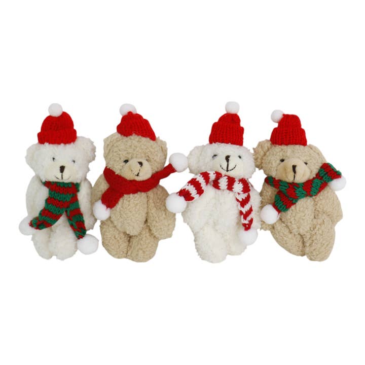 ASSORTED Christmas Muffler Bear Key Chain SS41014-21..(12PC) for wholesale on Faire10