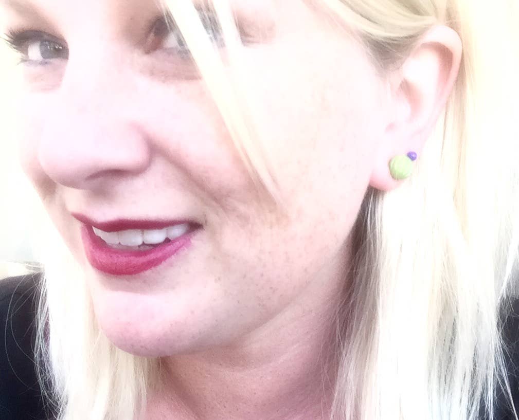 Leetie Lovendale - Wholesale Stud/Post Earrings - Black Corrugated Stud Earrings1