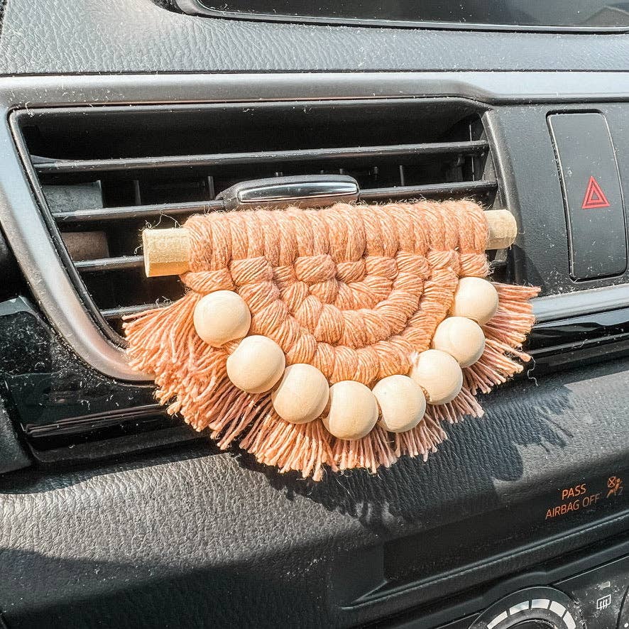 Collective Harmony Co - Wholesale Car Freshener - Women's - boho car vent clip diffuser | macrame car diffuser11