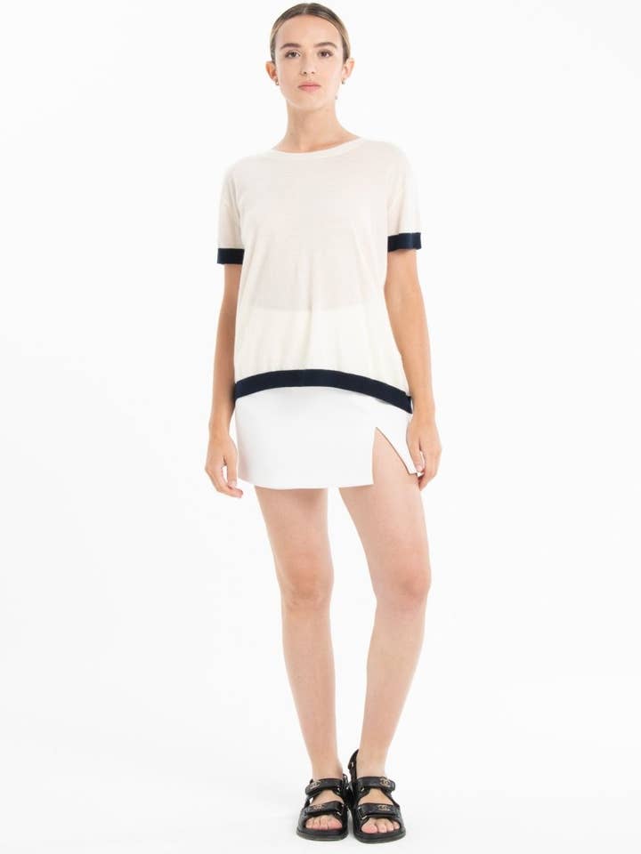 Ultrafin kashmir- och ull-t-shirt med rund hals KELLY 1 för wholesale av STUDIO CASHMERE8