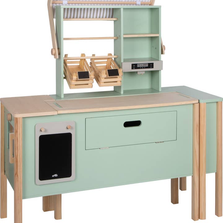 small foot - Wholesale Wood Toy - Kids - Play store and children's kitchen sage green "fresh" | Kitchen | Wood2