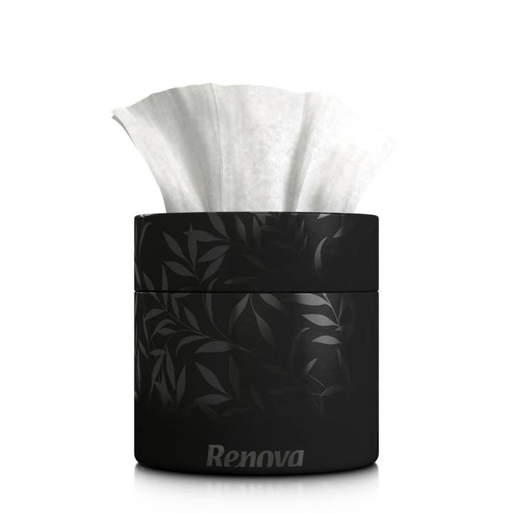 Renova - Wholesale Tissue Box - White Facial Tissues Renova Black Box