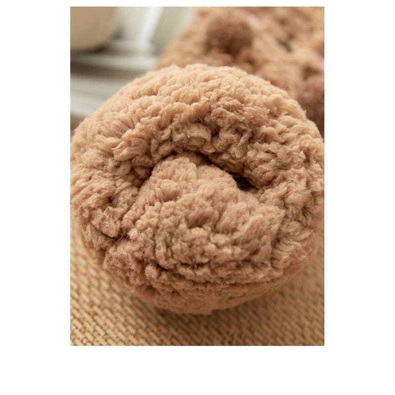 OceanusSwim - Wholesale Socks - Women's - Adults Cute Cartoon Bear Coral Fleece Thick Warm Homewear Socks4