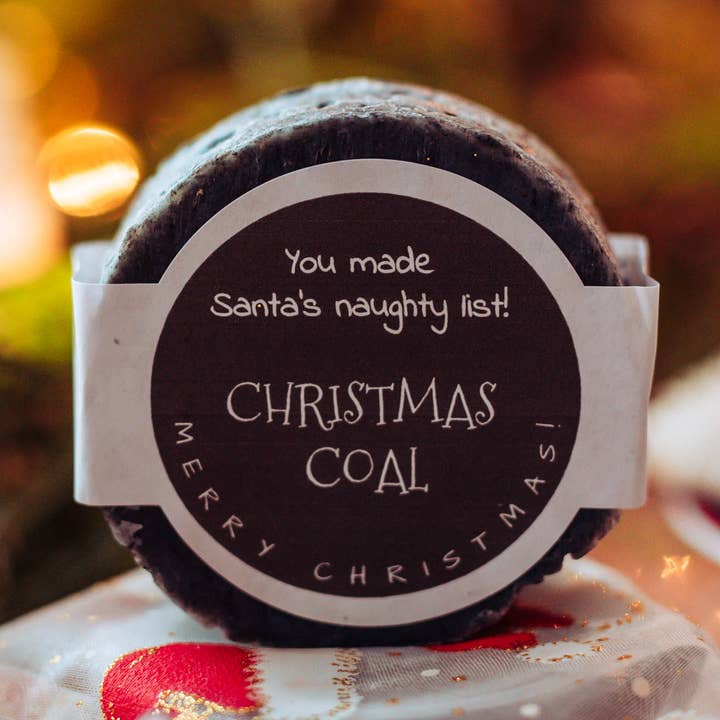 Joyful Sounds Farm - Wholesale Bar Soap - Christmas Coal, Lump of Coal, Bag of Coal, Charcoal Soap0