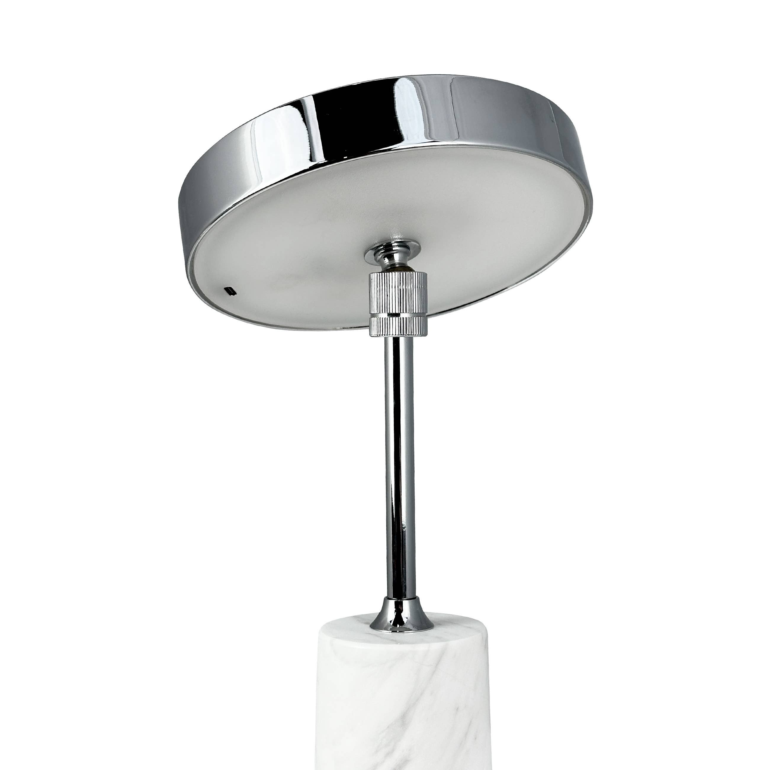 Dyberg Larsen - Wholesale Accent/Desk Lamp - Starlight LED rechargeable table lamp chrome/ white marble2