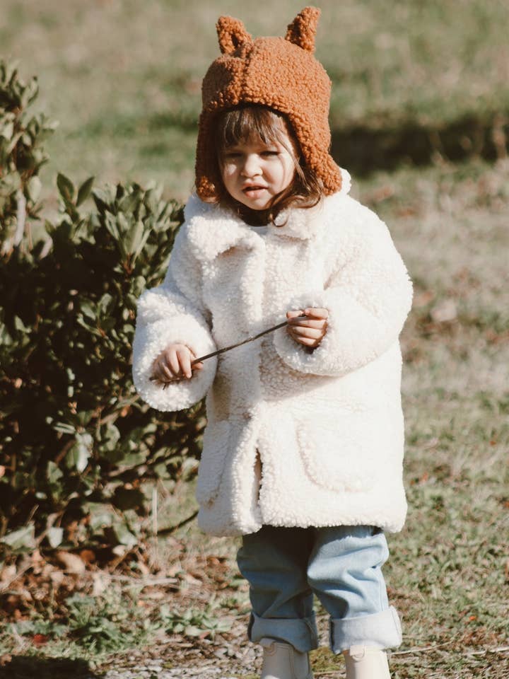 Gorro para niños Teddy Brown para venta al por mayor de Baby Laurel Organics