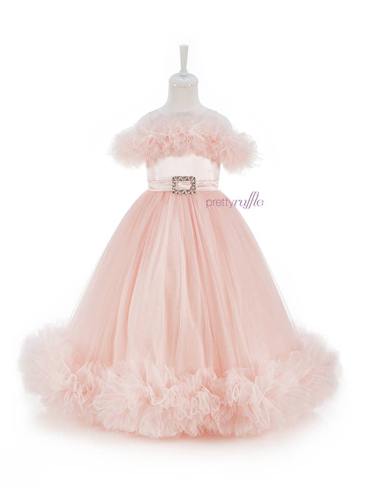 Delvin Pink Dress for wholesale by Pretty Ruffle