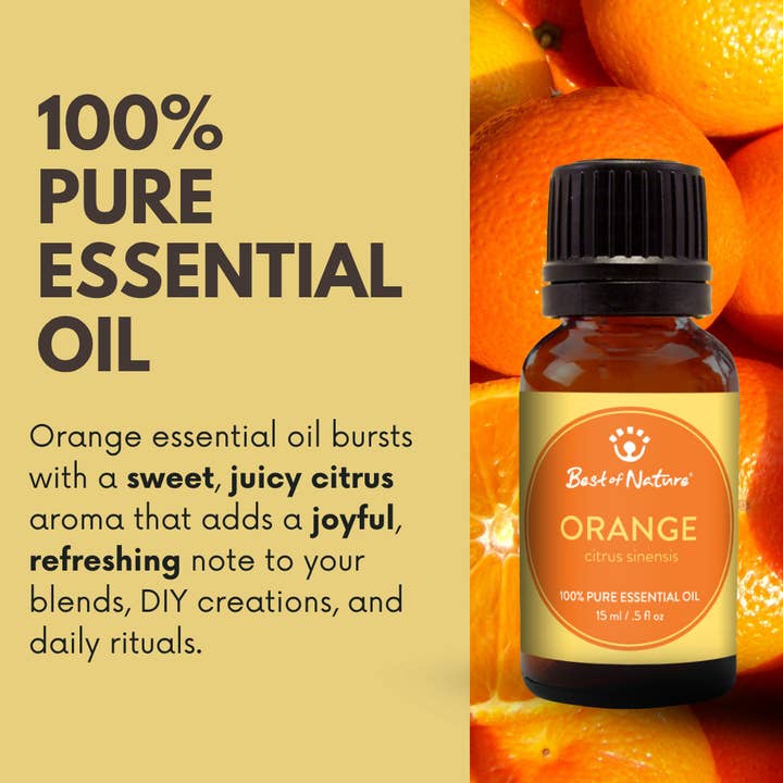 Best of Nature - Wholesale Essential Oil - Sweet Orange Essential Oil, 100% Pure - 15ml / 100ml1