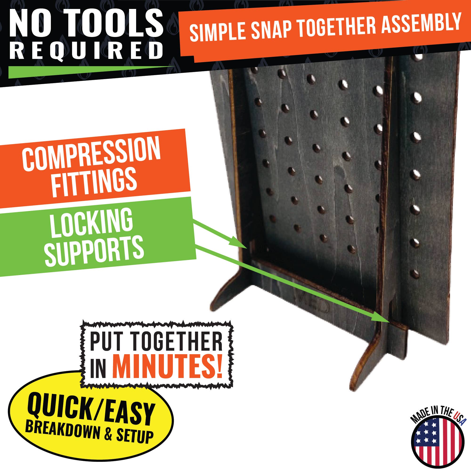 Torched Displays – wholesale Retailer display stand/case – Pegboard Display - Various Sizes and Colors23