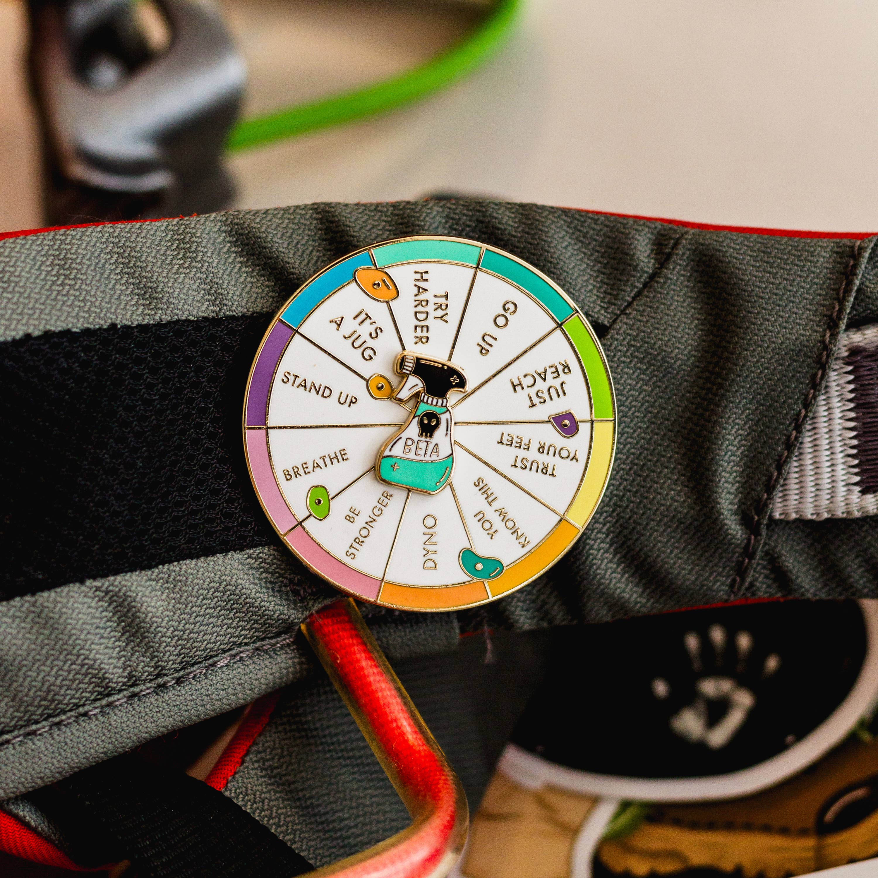 Occasionalish - Wholesale Lapel Pin/Button - Beta Wheel Enamel Pin2