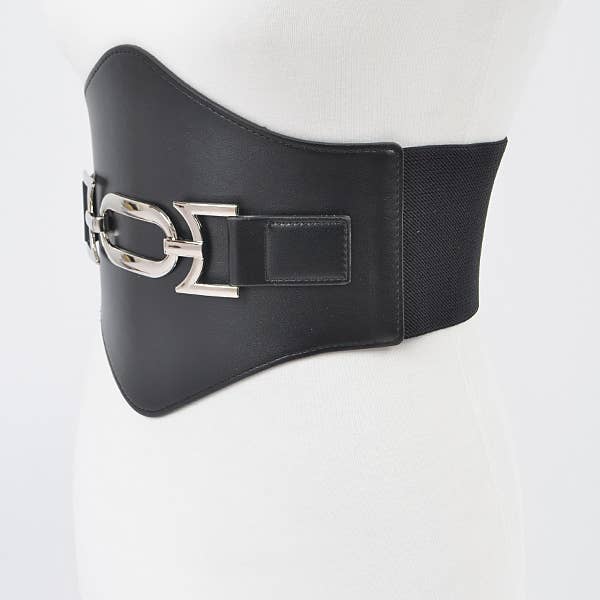 3AM BY H&D ACCESSORIES - Vente Ceinture – femme - Ceinture élastique large en similicuir4