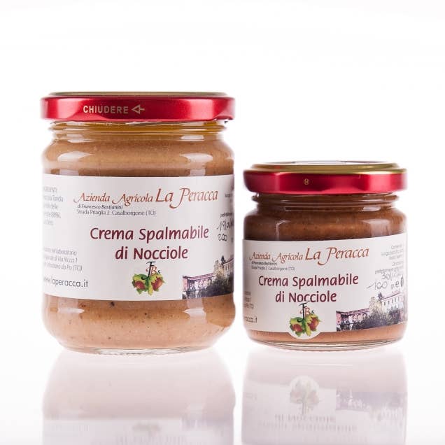 hazelnut spread, made in Italy, gluten free for wholesale by La Peracca