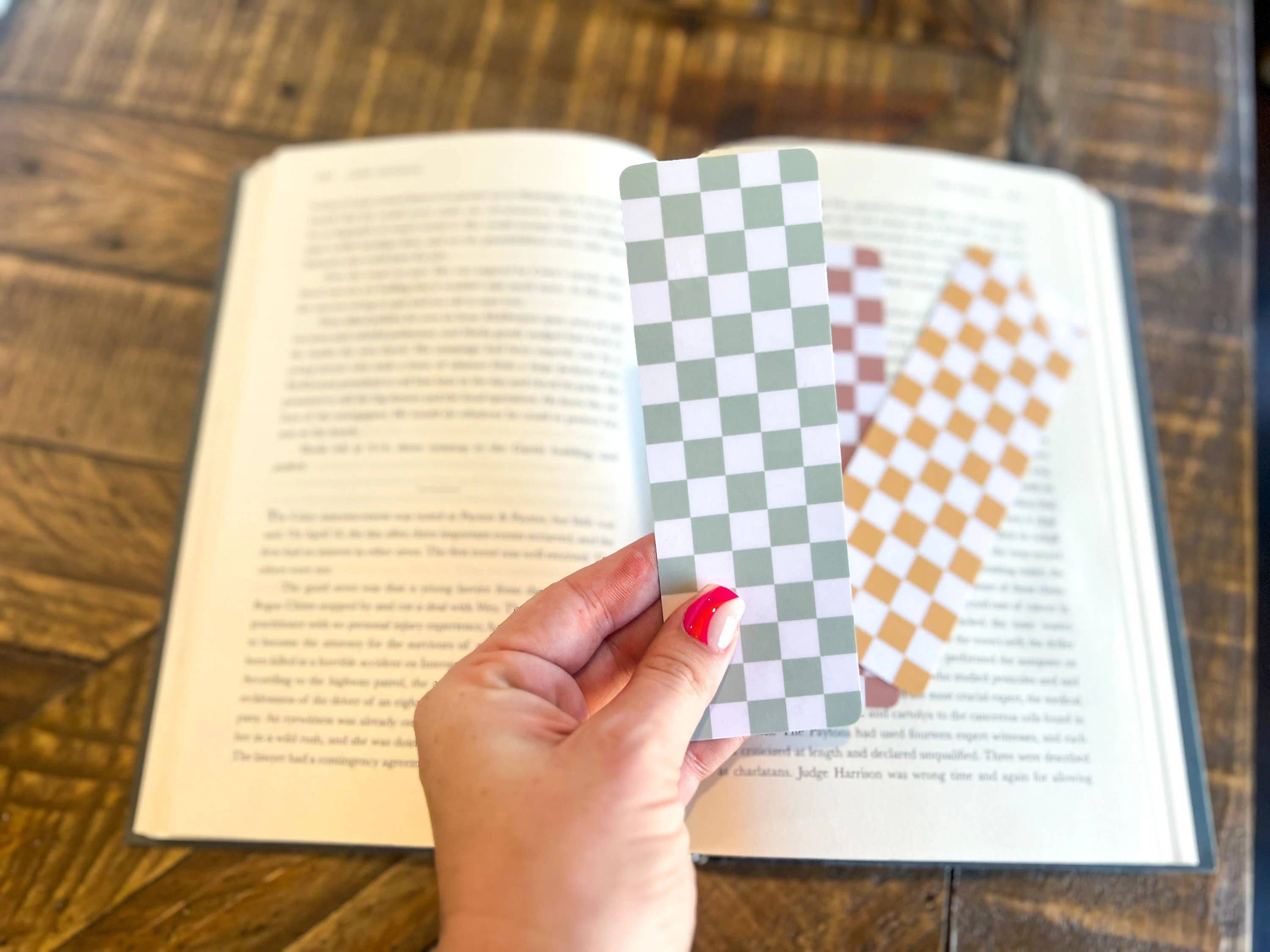 Little Turkey Shoppe - Wholesale Bookmark - Boho Checkered Bookmarks2