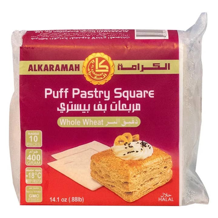 ALKARAMH 10 PUFF PASTRY SQUARE WHOLE WHEAT (400g) LOCAL PICKUP Springfield Virginia Only - UPC 732542000254 for wholesale by SaniLLC