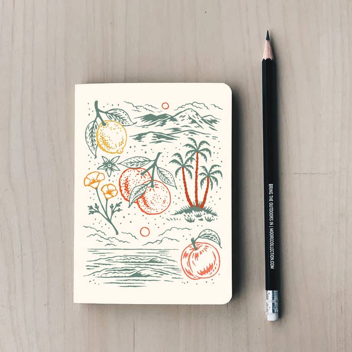 Mini Citrus Notebook for wholesale by Moore Collection