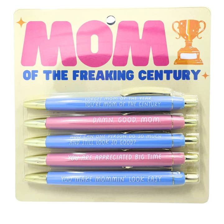 FUN CLUB - Wholesale Pen - Mom Of The Freaking Century Pen Set (mothers day, gifts, pens, easter, spring, stationery)