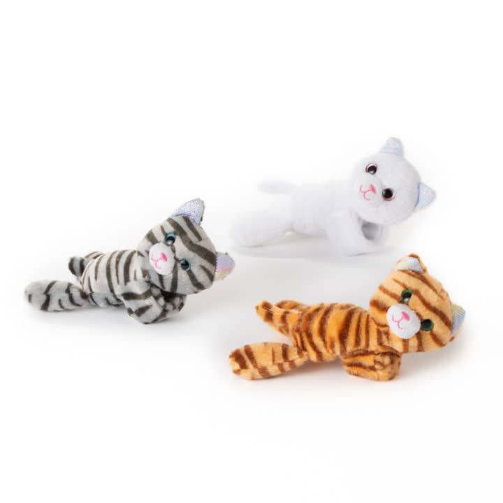 Snap-A-Doodlez Cat Asst. Plush Slap Bracelet for wholesale by The Petting Zoo